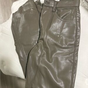 Abercrombie & Fitch Tan Leather Pants